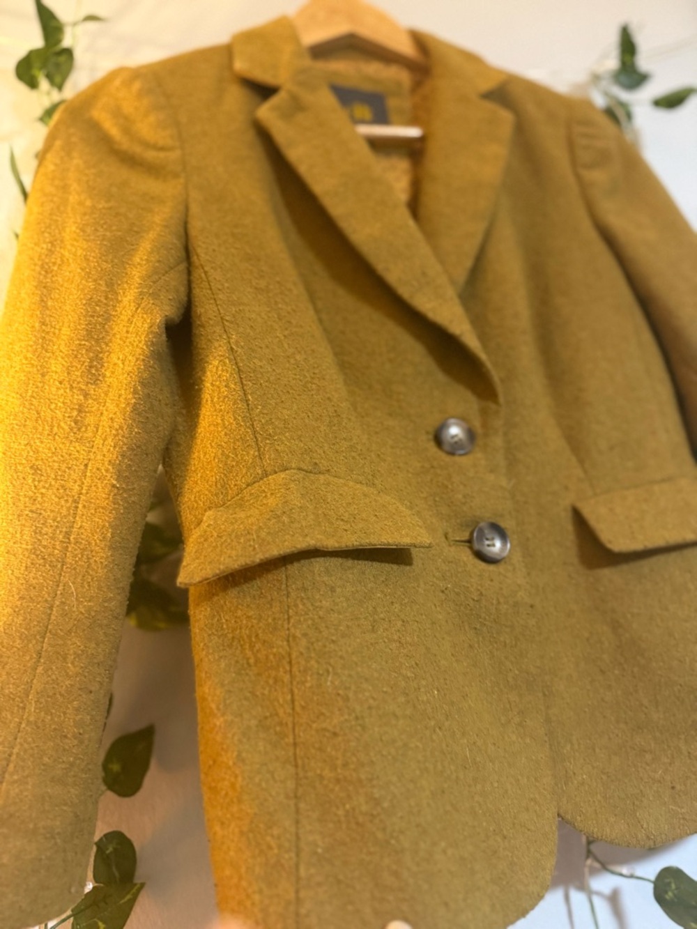 Vintage Wool Womens Blazer Lightweight Jacket - Picture 4 of 5